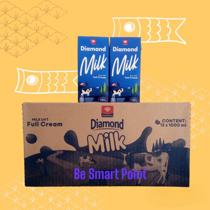 

SUSU DIAMOND 1L FULL CREAM / COKLAT / LOW FAT - KARTON/DUS EXP Maret 2026