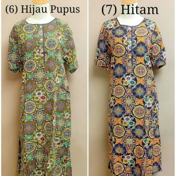 Murah meriah Daster Batik Kencana Ungu Label Biru Lengan pendek Kode 36 KUB 36 Limited