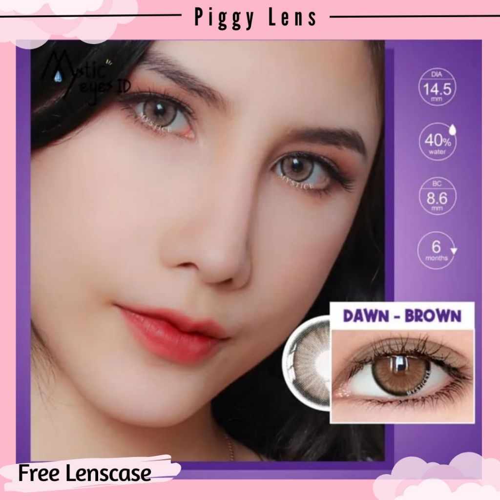 SOFTLENS MYSTICEYES DAWN MINUS 4.00 s/d 6.00 + FREE LENSCASE