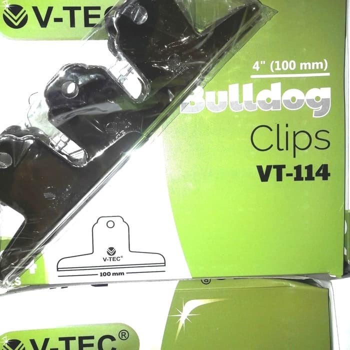 Bulldog Clip VTEC VT114 100mm Tanggung/Jepitan Besi/Klip Besi Stainles