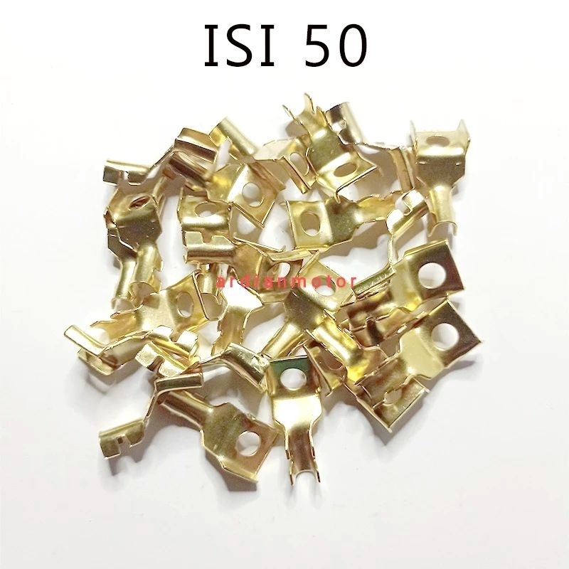 50pcs Skun Sekun Aki Kotak Kuningan/Skun Sekun Aki Kotak/Skun Sekun Kleman Aki Kotak/Klem Aki