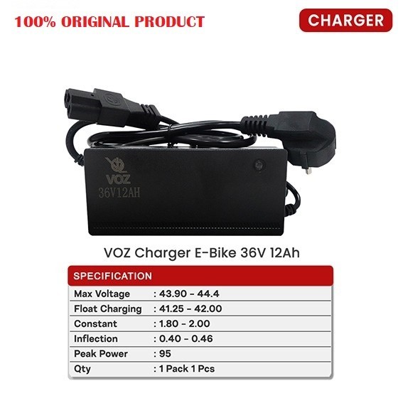 Charger Aki VOZ E-Bike 36V 12AH