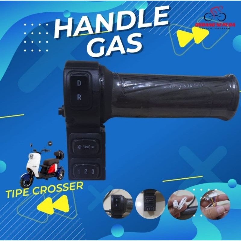 Handel gas sepeda listrik roda 3 Pacific Crosser throttle handle