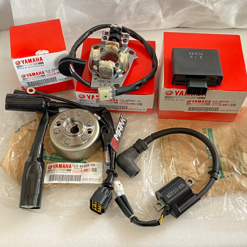 PAKET PENGAPIAN YZ 125 1C3 ORIGINAL JAPAN SET SPULL MAGNET KOIL SOKET ORIGINAL YAMAHA