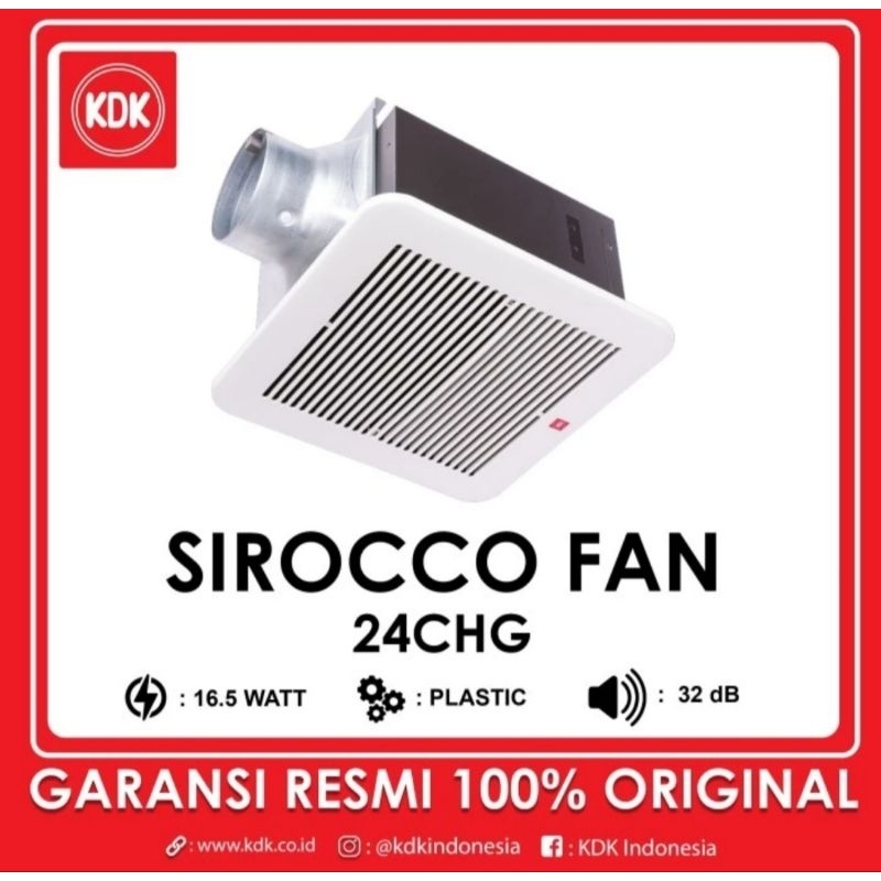 KDK 24CHG Ceiling Mount Sirocco Exhaust Fan 24 Cm 17 Watt