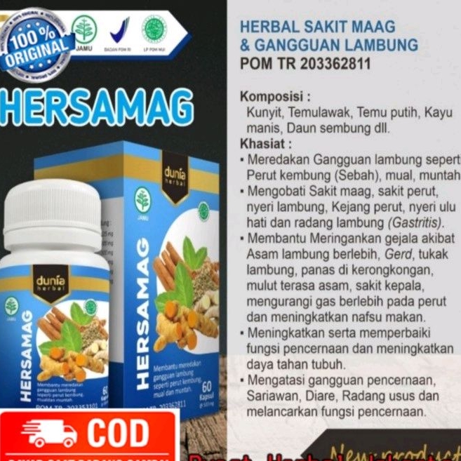 

HERSAMAG Herbal Untuk Sakit Maag & Gangguan Lambung isi 60 Kapsul