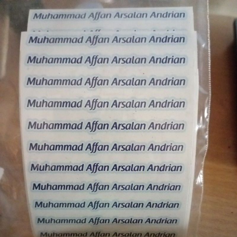 

Sticker cutting nama Muhammad Affan Arsalan Andrian