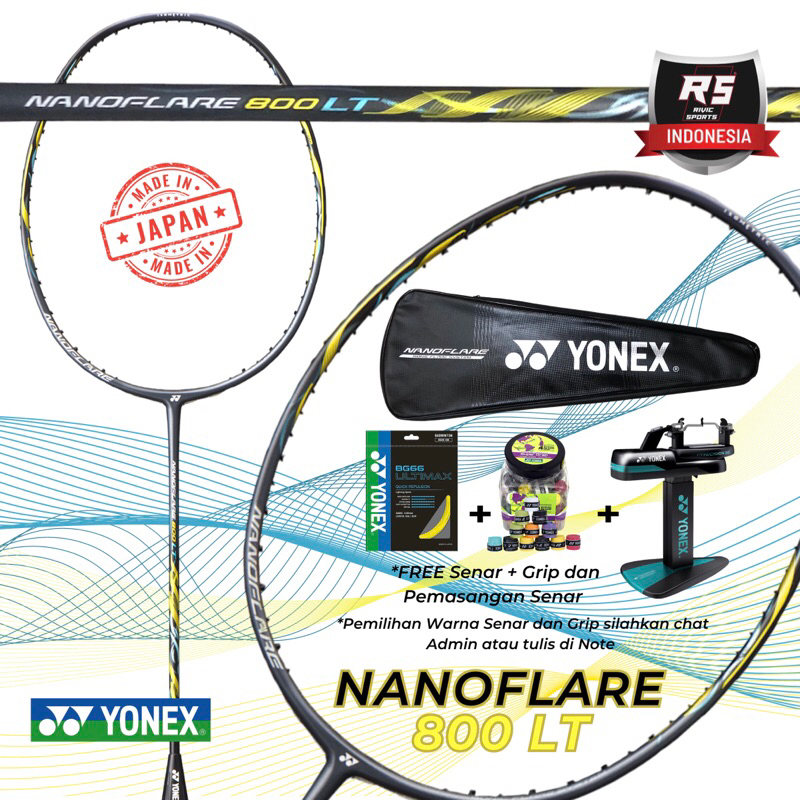 Raket Badminton YONEX NANOFLARE 800 LT 800LT FREE PAKET LENGKAP ORIGINAL 100%