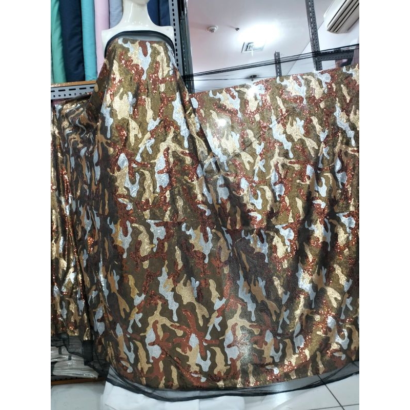 Kain/bahan tile squin abstrak/tile payet