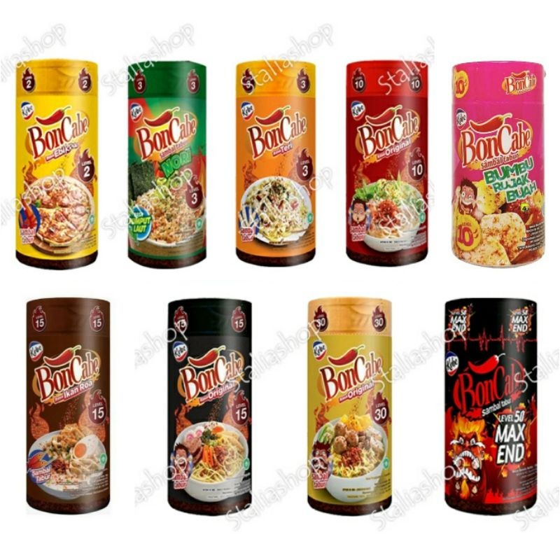 

Kobe Boncabe BOTOL Sambal Tabur Bubuk All Variant