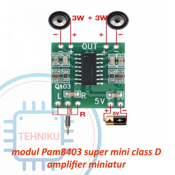 Tehniku modul Mini Pam8403 super mini class D amplifier miniatur