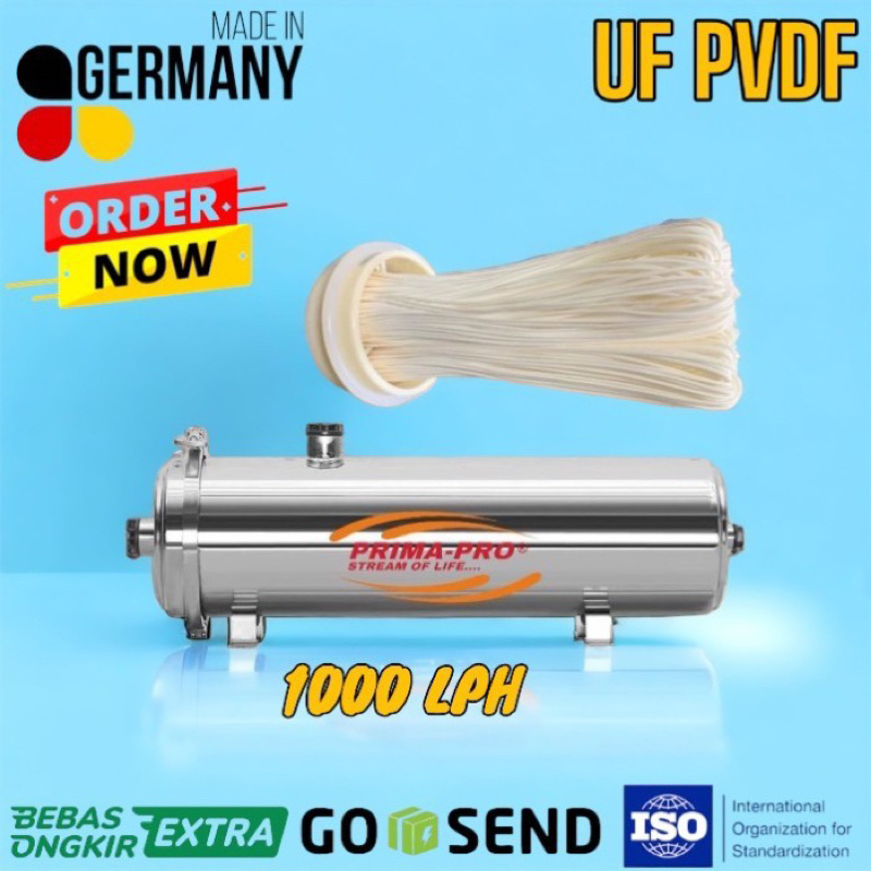 Ultrafiltrasi PVDF Water Pre Filter 1000 LPH UF PVDF 1000 Lph PVDF