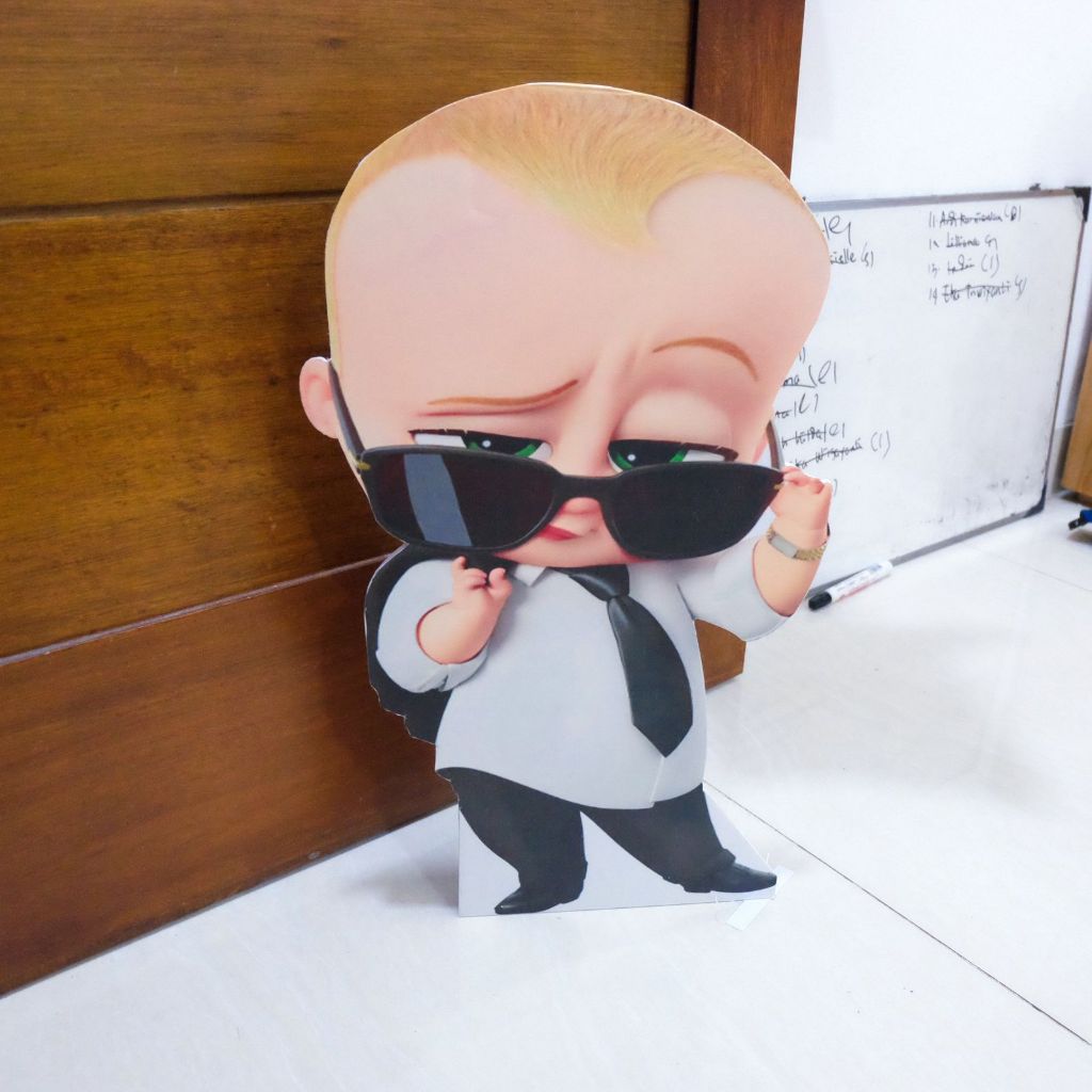 Standing Karakter / Patung Stand Lantai Birthday Party Decoration - Baby Boss Kemeja Putih
