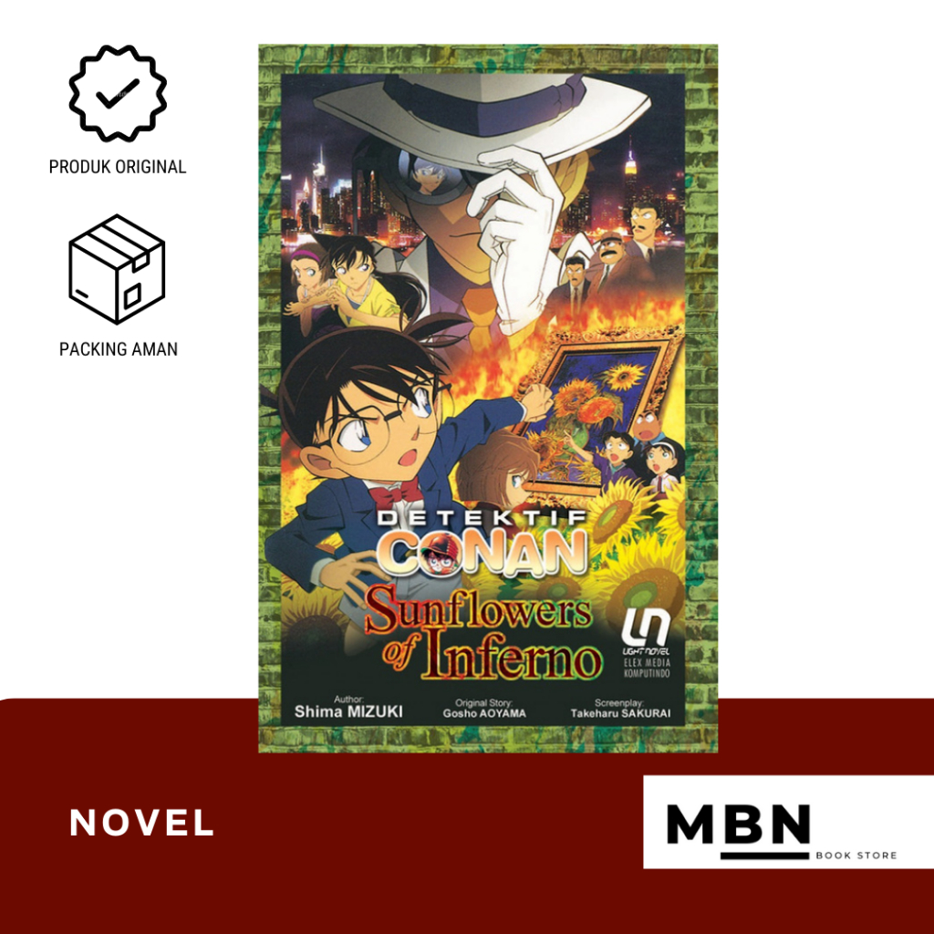 LIGHT NOVEL DETEKTIF CONAN: SUNFLOWERS OF INFERNO ORI
