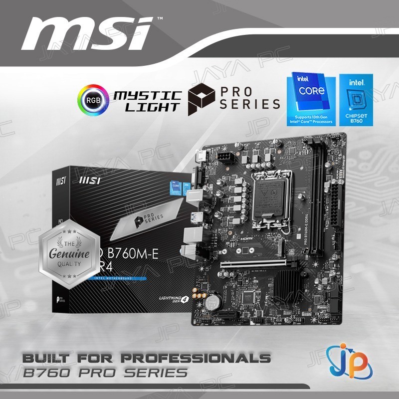Motherboard MSI PRO B760M-E DDR4 (LGA1700, B760, DDR4, USB3.2, SATA3)