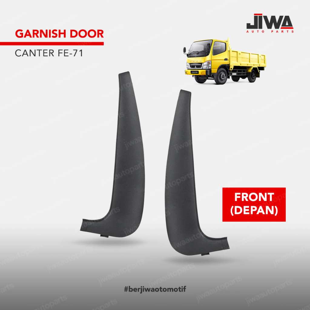 Jiwa Auto - Garnis List Lis Kaca Pintu Bagian Depan Canter PS125 PS110 Turbo Aksesoris Mobil