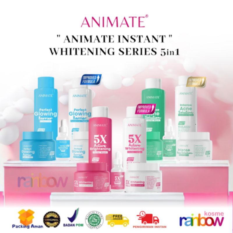 ANIMATE WHITENING SERIES, ANIMATE GLOWING SERIES, ANIMATE ACNE SERIES