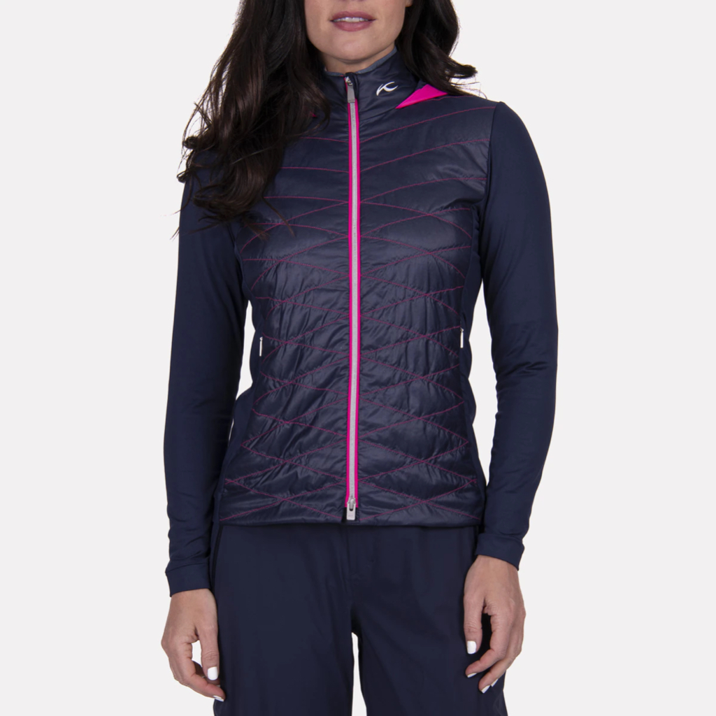 Kjus Women's Retention Hooded Jacket Kjus Golf Jacket Jaket Kjus polar inner Original Kjuz pink jack