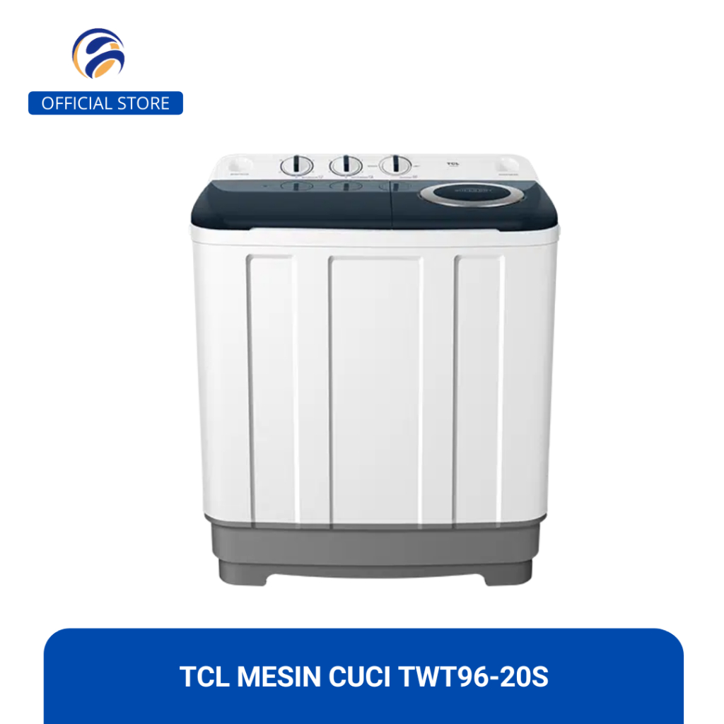 TCL TWT96-20S Mesin Cuci 2 Tabung Kapasitas 9 Kg