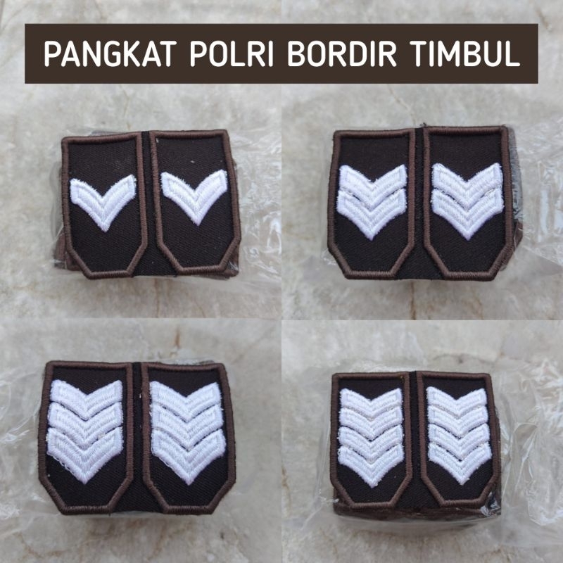 PANGKAT POLRI BORDIR TIMBUL