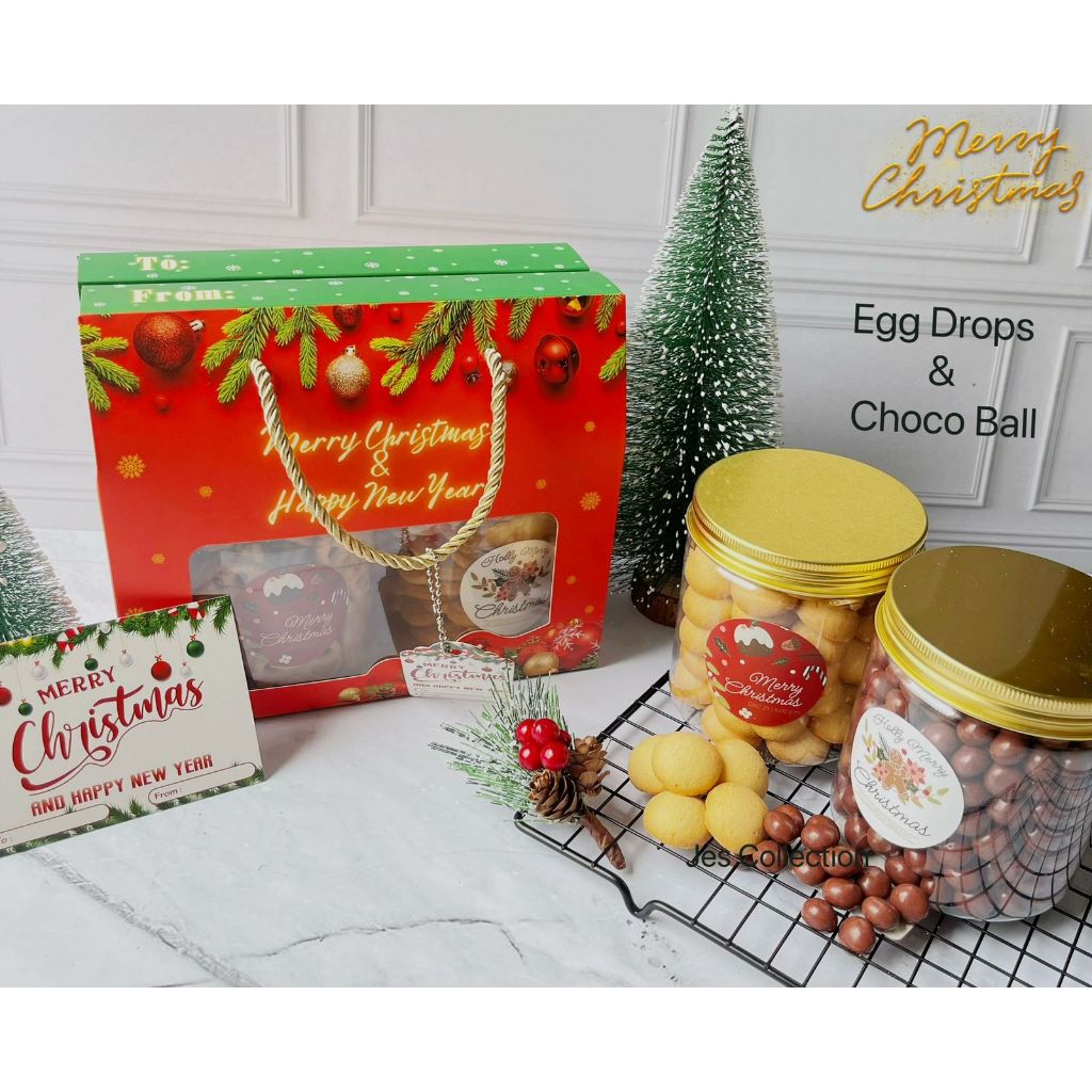 

Promo 7.7 READY STOCK HAMPERS NATAL MURAH PARCEL NATAL KADO NATAL GIFTBOX ISI 2 JAR COOKIES 600ML