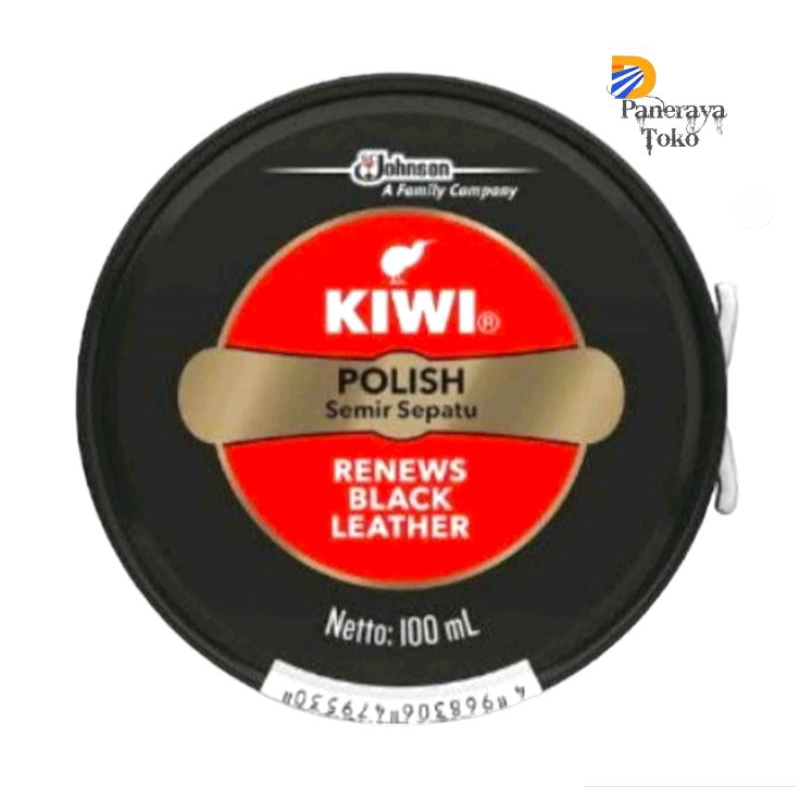 KIWI POLISH SEMIR SEPATU HITAM 100 ML