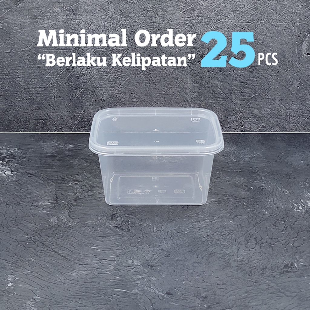 Thinwall 300 ML REC / Box Thinwall 300ML / Kotak Makan Plastik 300ML RECTANGLE / Thinwall Tegal