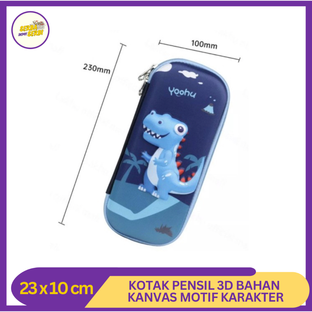 

Kotak Pensil 3D Motif Karakter Alat Tulis Sekolah Lucu Unik Untuk Anak