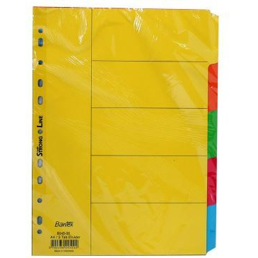 

Divider A4 5 Colour bantex 6045