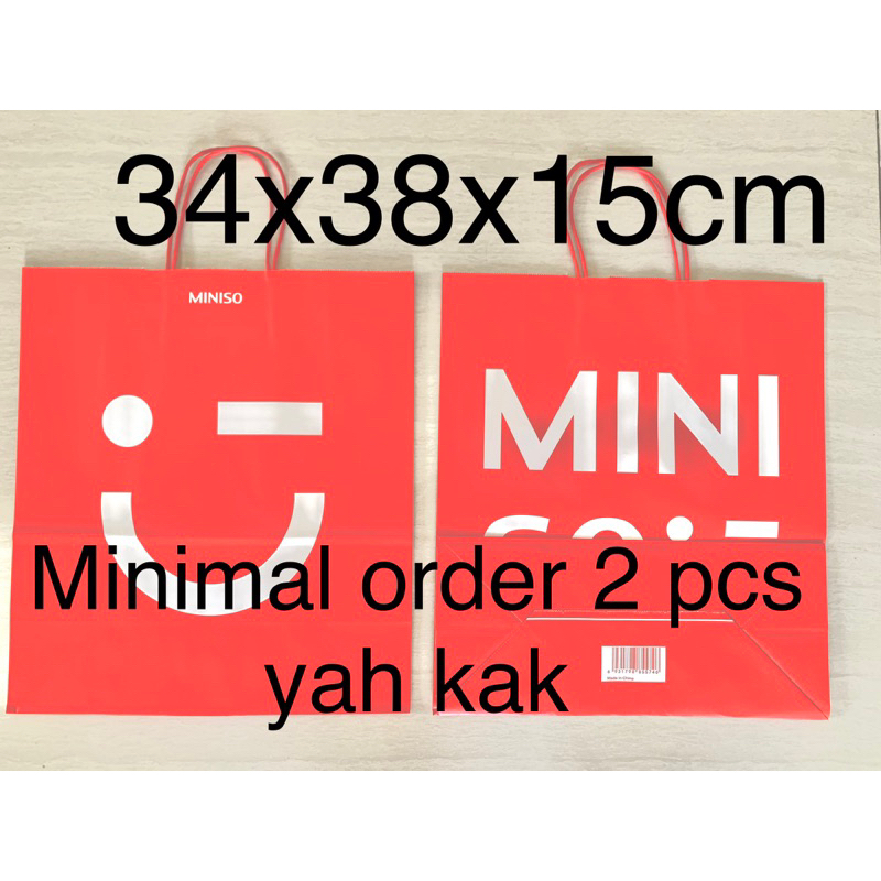 

paper bag miniso