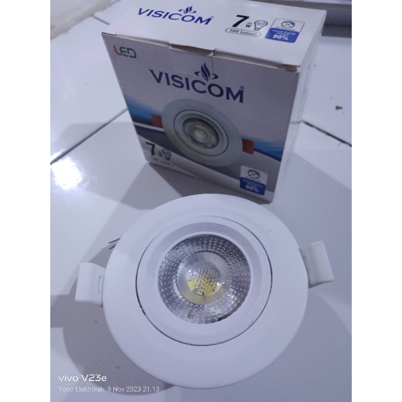 VISICOM DOWNLIGHT SPOT 7 WATT CAHAYA putih