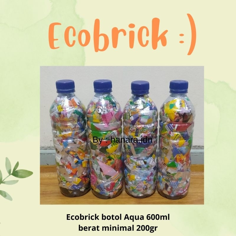 Ecobrick Botol Aqua 600ml/1.500ml