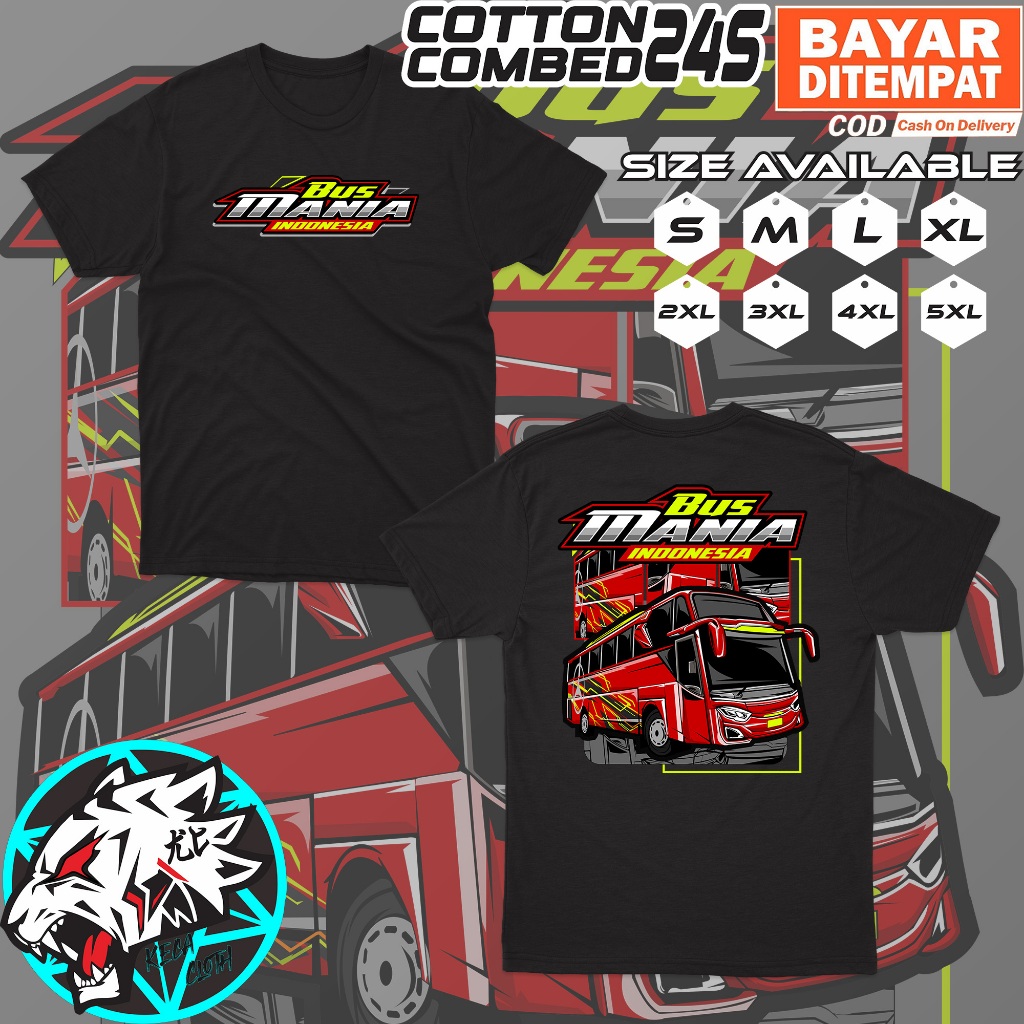 Kaos Bus Mania Indonesia Big Size Jumbo Baju Driver Bus