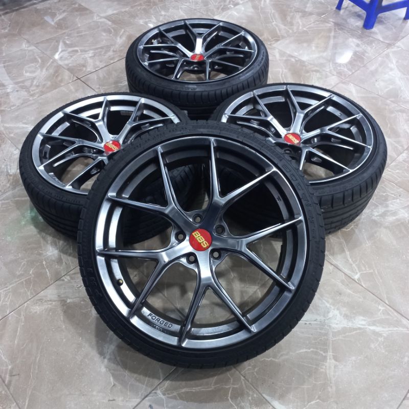 VELG SECOND TYPE BBS R20 LEBAR 8.5/9.5 PCD 5X112/114.3 + BAN ACCELERA