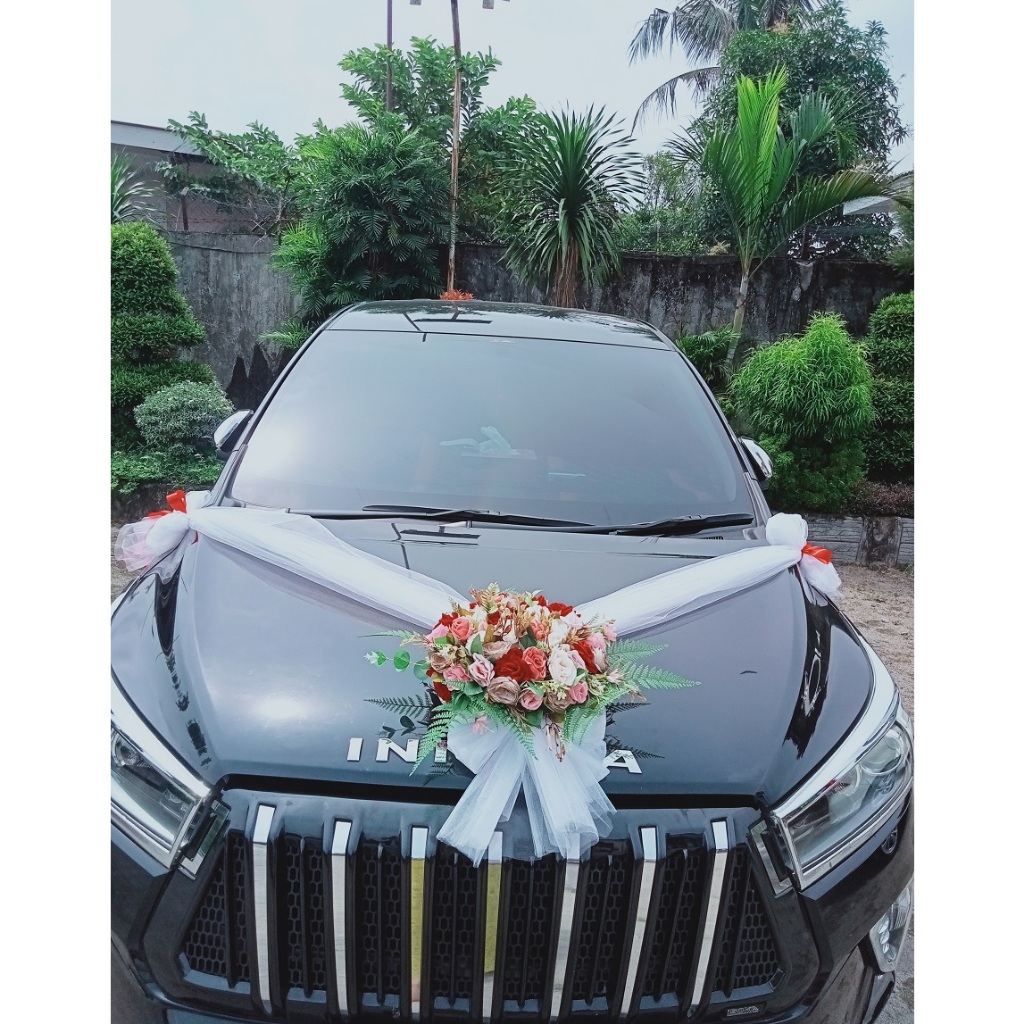 dekorasi mobil pengantin medan wedding premium bunga mobil pernikahan