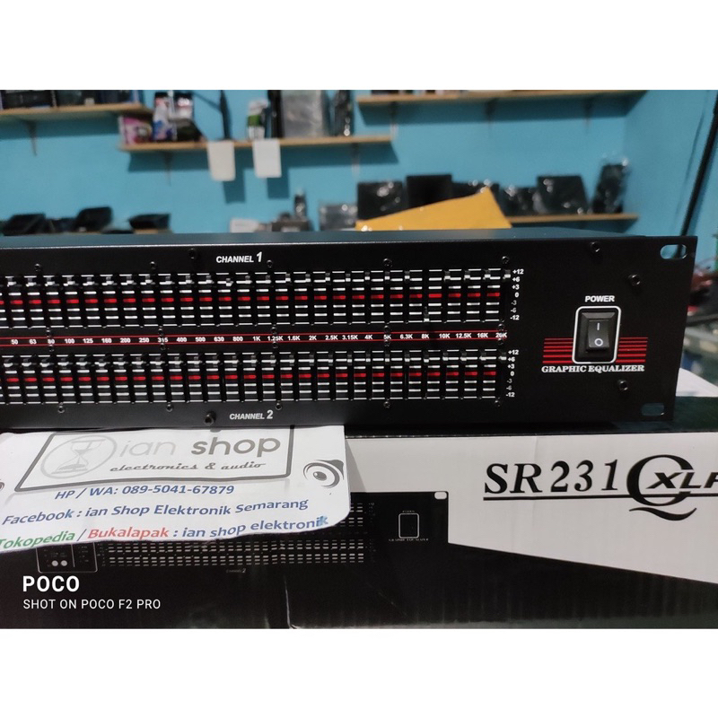 Equalizer DOD SR231 DOD SR 231 XLR Grade A 2 x 31 Channel Dual Channel Equalizer DOD Graphic 2U ORI