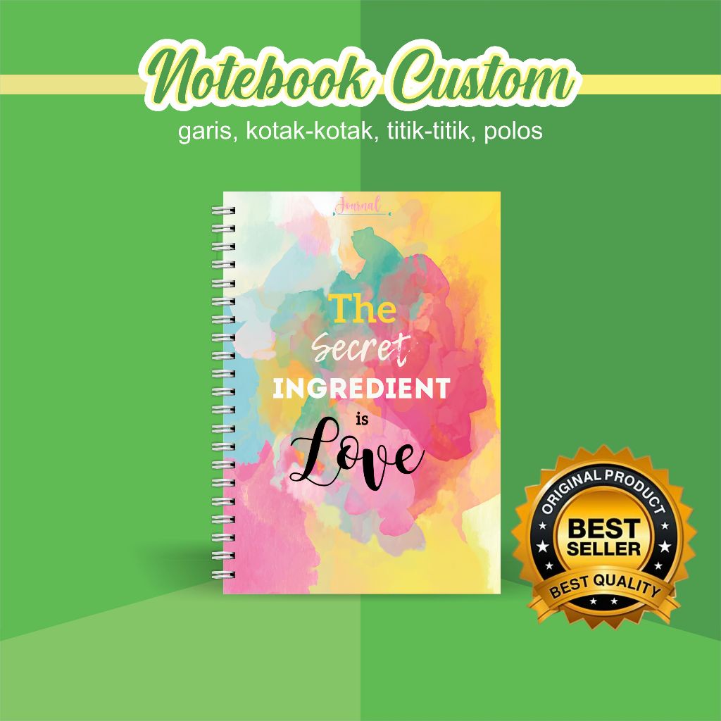 

NOTEBOOK A5 CUSTOM CATATAN/JURNAL BOOKPAPER GRID/KOTAK2#DOTTED/TITIK2#BLANK/POLOS