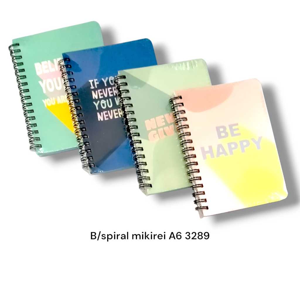 

Buku Catatan Spiral Mini Pocket Memo A6 Ringbook Hardcover MIKIREI