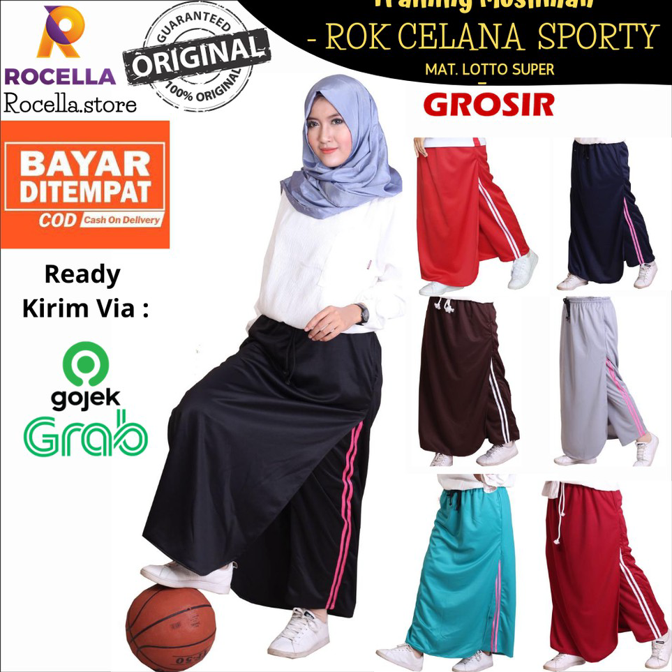 Buruan beli Rocella Rok Celana Olahraga Muslimah Training Rok Wanita Rocella Sporty ..,,.,,.,