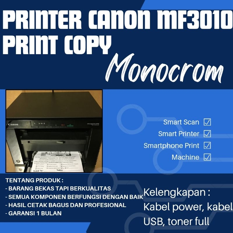 Printer Canon MF3010 Print Copy (hitam putih)