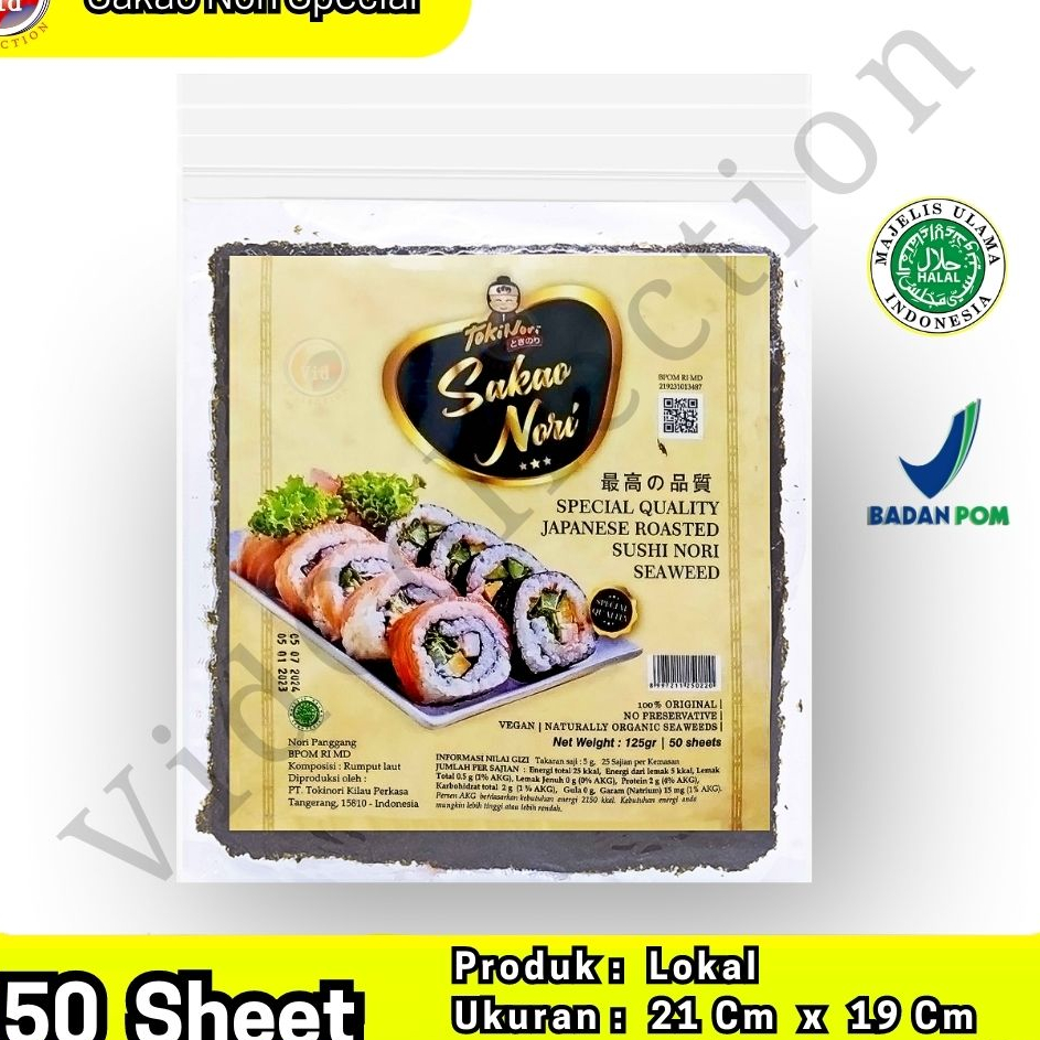 

Ready Stok Sakao Yaki Sushi Nori Rumput Laut Roasted Seaweed Isi 50 Lembar
