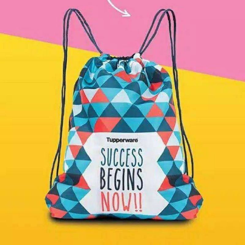 TUPPERWARE TAS Ransel Kitbag SUCCESS BEGINS NOW, Tas Sandang yang Praktis Asli Original
