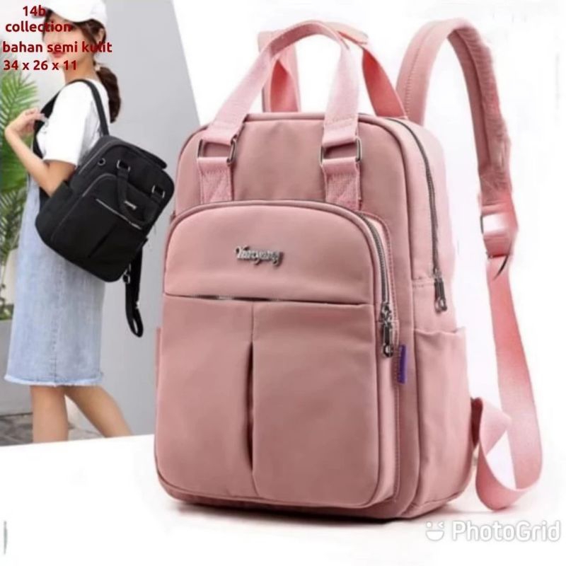 Tas ransel wanita Kulit PU sekolah sd smp sma kapasitas besar tahan air backpack perempuan