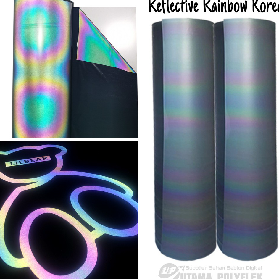 

➲➛☆ Polyflex Reflective Rainbow Korea Premium Quality / Poliflex Reflectif