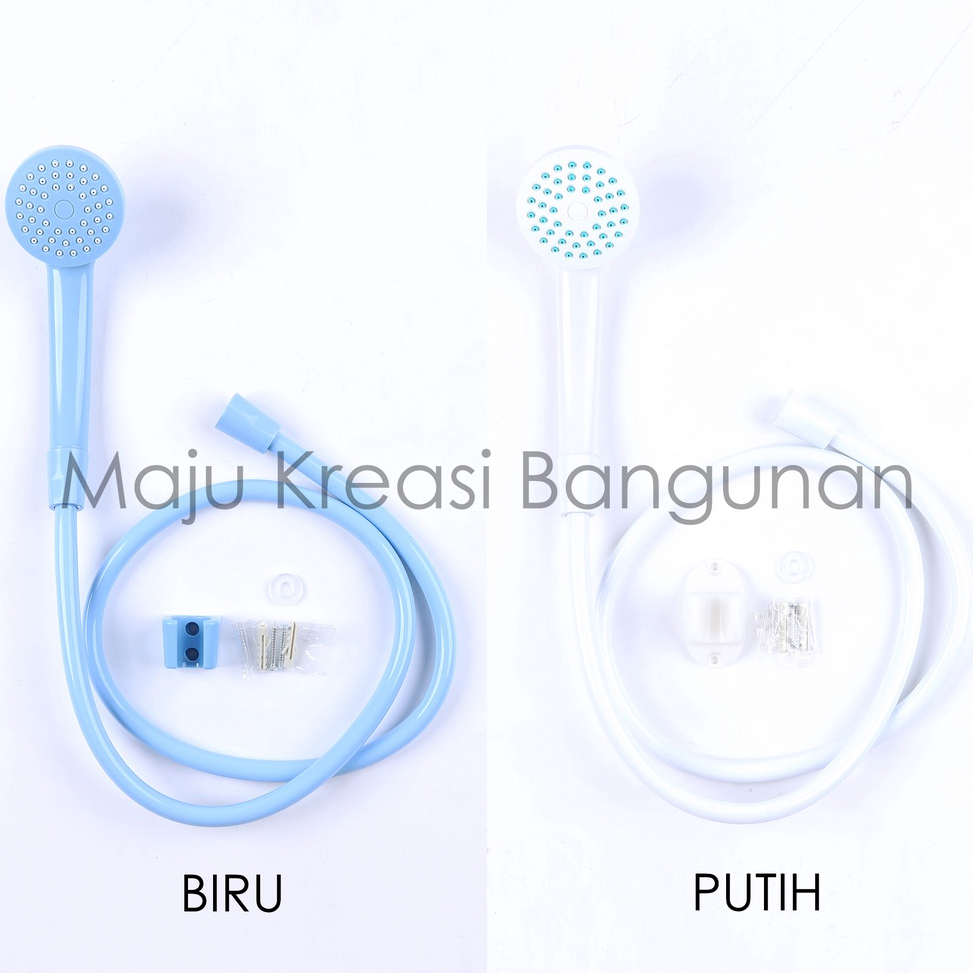 Terlaku... Hand Shower Mandi Mini Plastik Putih Biru Pink Ivory Chrome SOHO Kamar Mandi Toilet WC