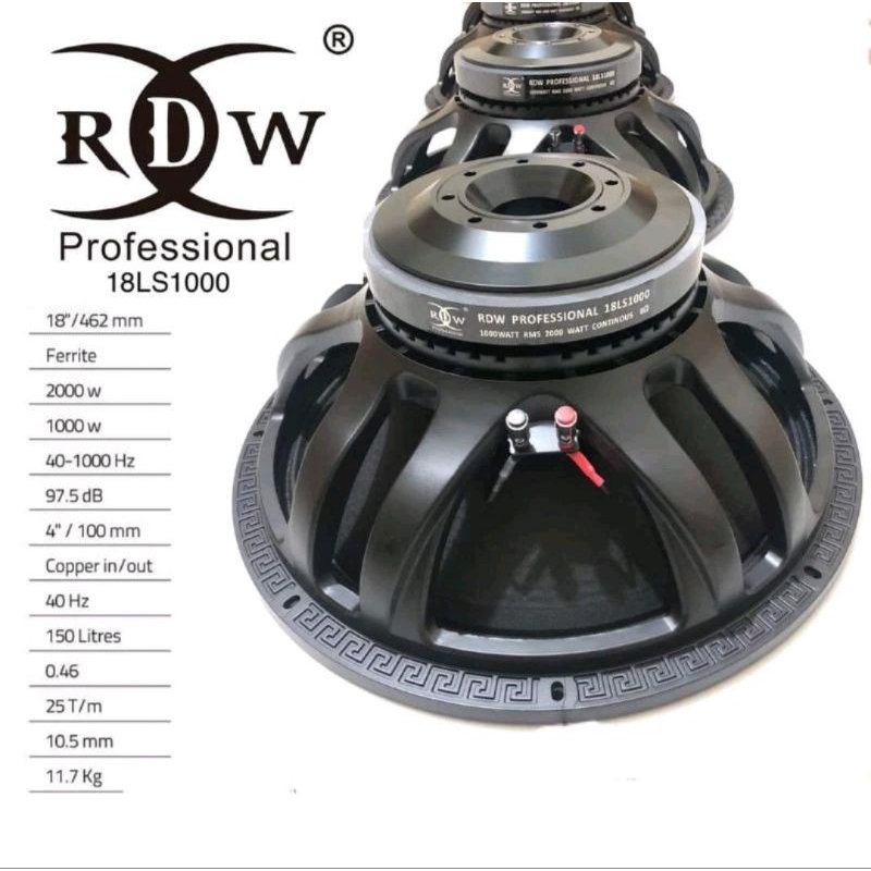 Speaker RDW 18inchi 18LS1000 Original(zian audio)