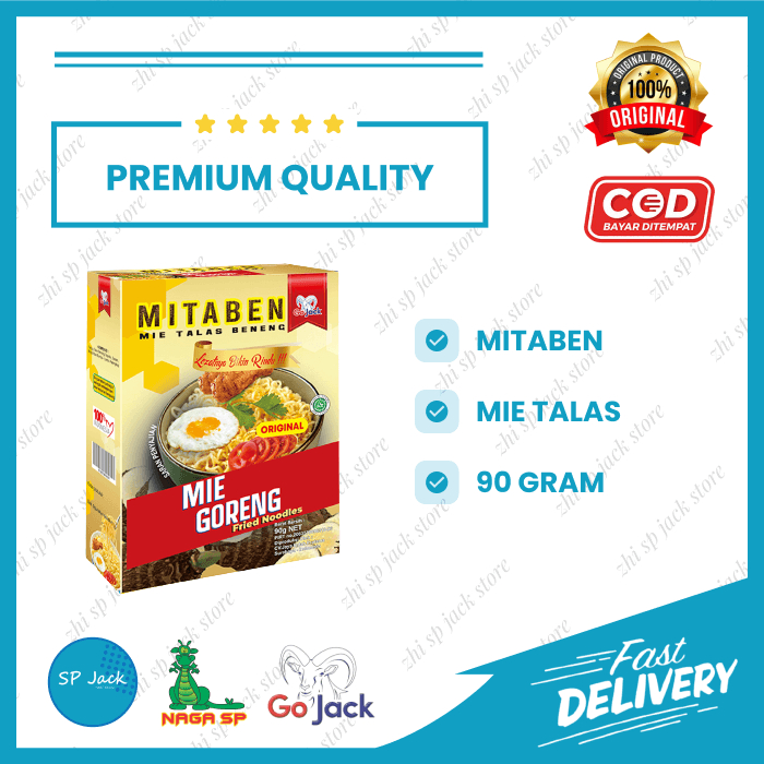 

MITABEN MIE TALAS BENENG KUNING GORENG ORIGINAL INSTAN MI ORGANIK DIET BERGIZI NABATI SAYUR OVEN NOODLES MURAH RENDAH GLUTEN KALORI KAYA SERAT VITAMIN MINERAL HALAL ORI ASLI ALAMI BPOM GO JACK 90 GRAM