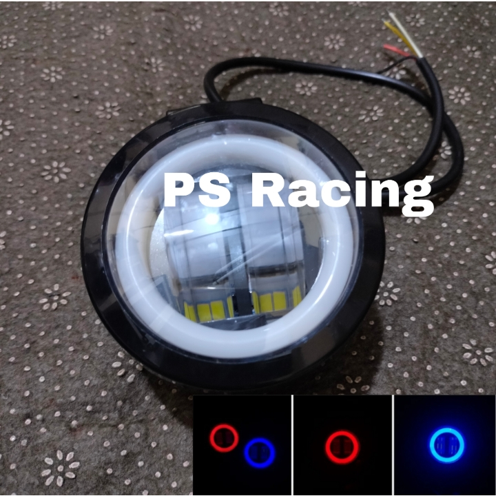 Lampu Tembak Daymaker 2 Lensa Angel Eye Lampu LED Tembak Sorot X2 Kotak Bulat 20 Watt Lampu Tembak D
