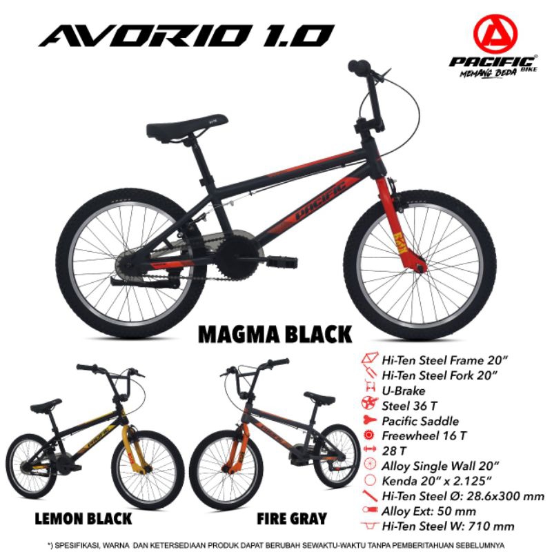 Sepeda BMX 20 inc Pacific Avorio 1.0 Sepeda Anak Laki laki