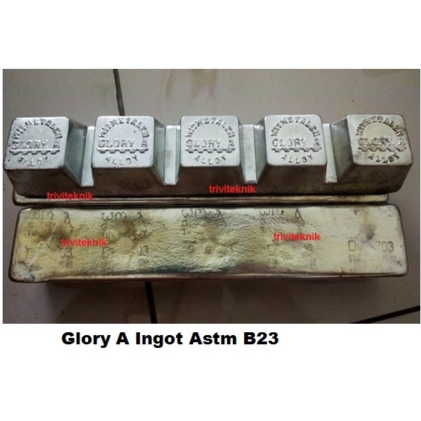 Glory timah batangan tin babet,babbit witmetalen alloy ingot metal A